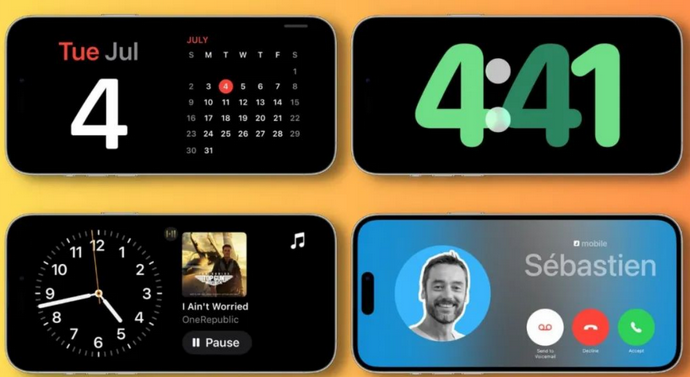 温宿苹果手机维修分享iOS17横屏充电待机显示有什么好处 